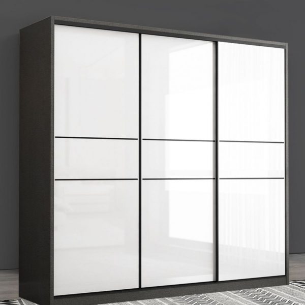 "Classic White Lumber Children's Wardrobe with Shelf, Drawer, Clothing Rod, and Door"